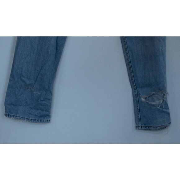 Levis 505 Regular Fit Light‎ Blue Jeans **THRASHED** 36x34 - Picture 5 of 8
